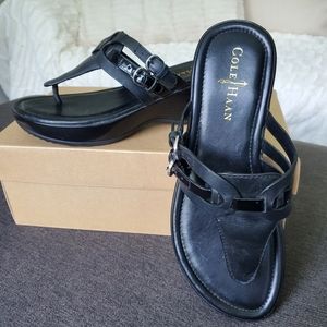 Cole Haan Air Melissa Black Wedge Sandal 6.5
